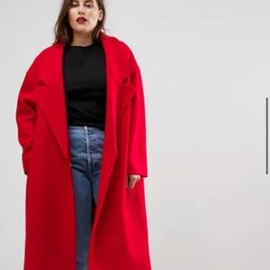 Asos curve coat w/ extended collar